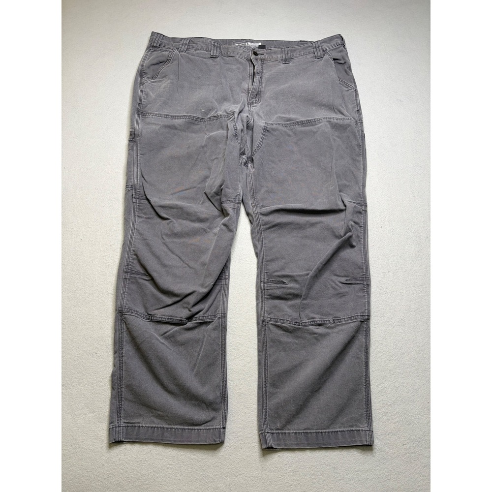 Carhartt Pants Mens 44x32 Grey Relaxed Fit Double Front Utility Workwear 102802